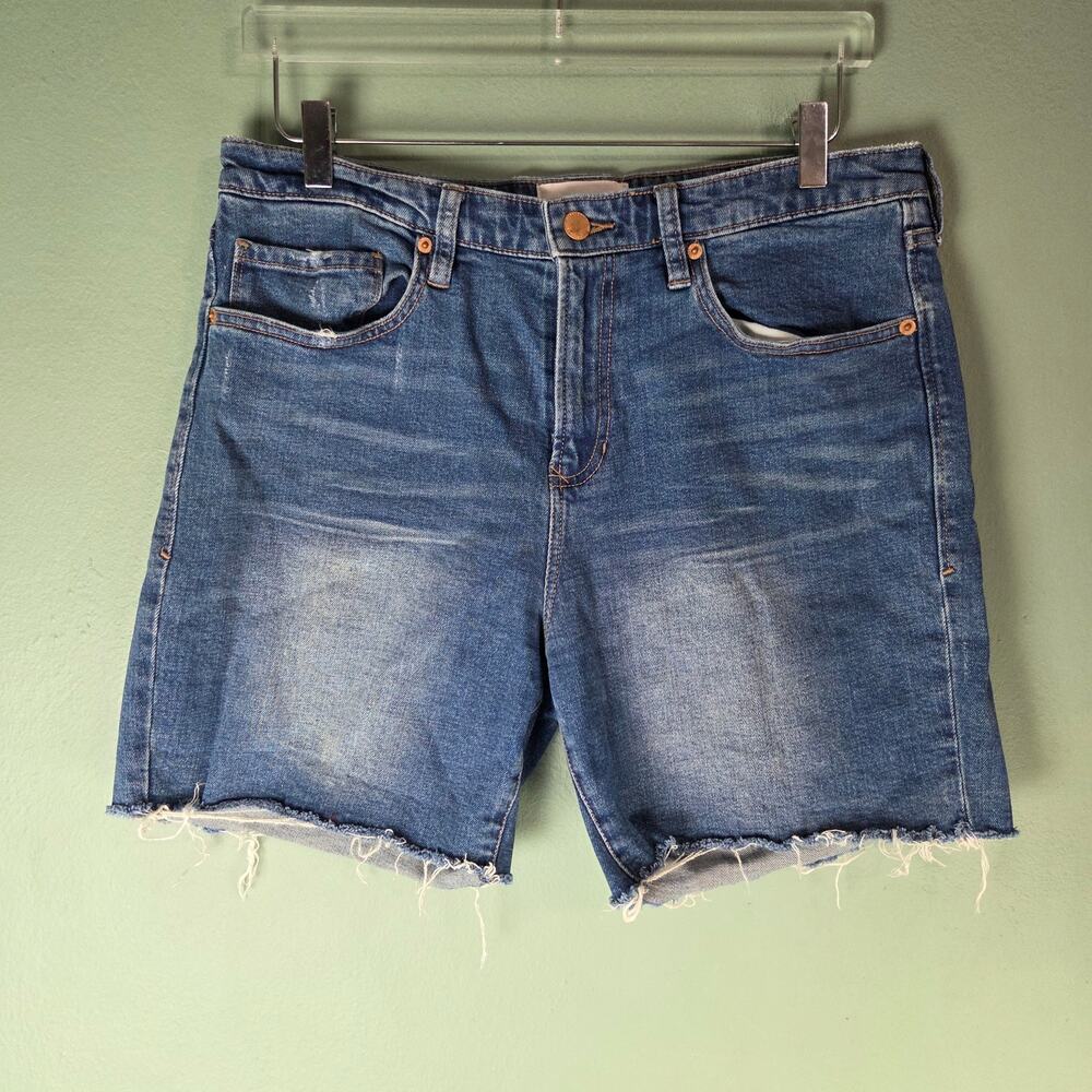 Dear John Womens Ruthie Bermurda Denim Cut Off Frayed Shorts 31 Stretch Summer